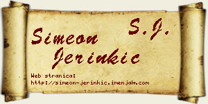 Simeon Jerinkić vizit kartica